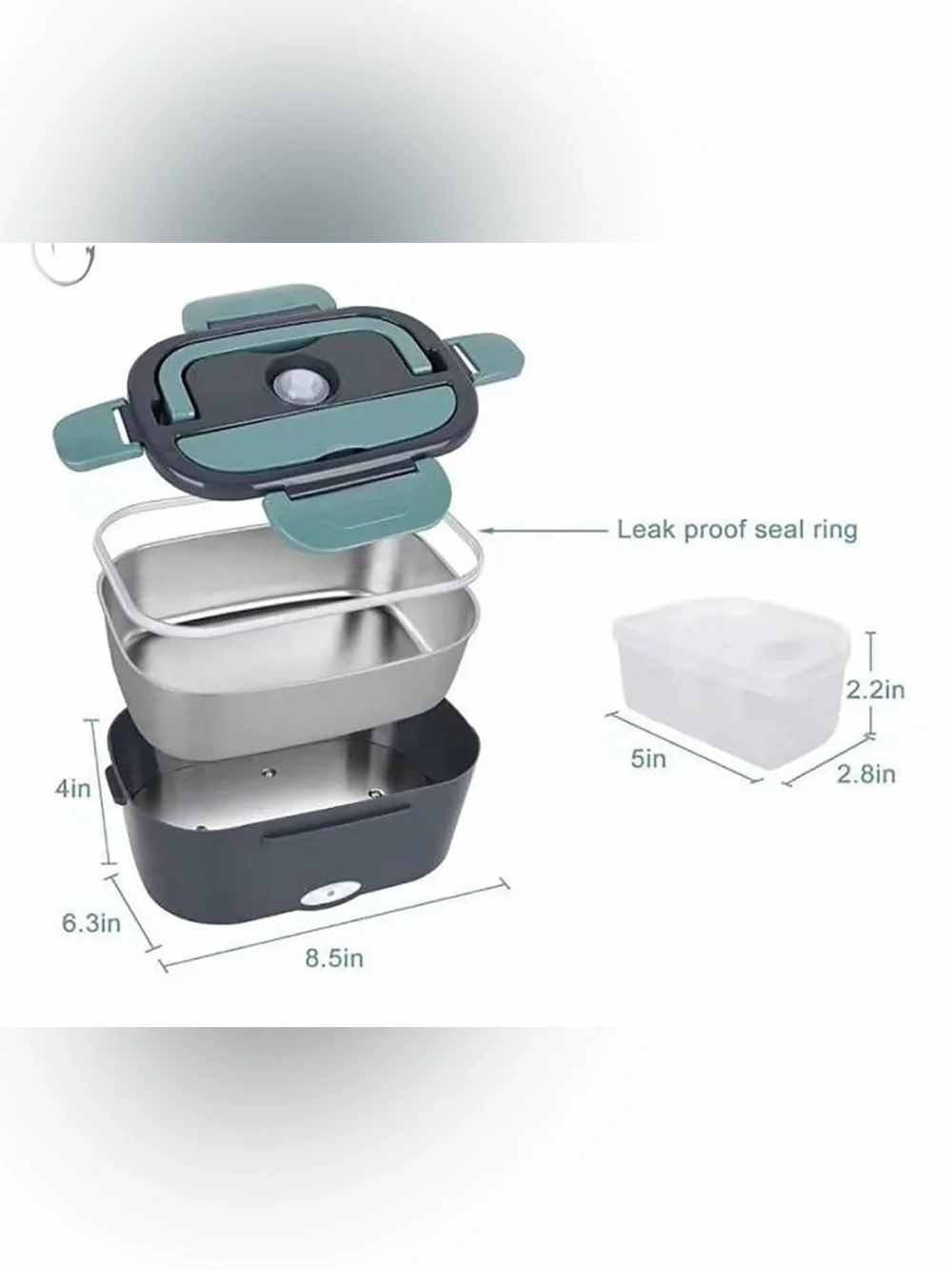 Electric Lunch Box - Grey/Yellow -  NEW